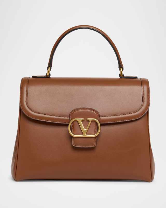 9 to 5 Flap Leather Top-Handle Bag
